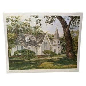 William L. Mangum, Jr. Christ Church St. Simons Island 1978 Signed Painting